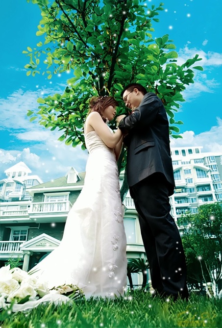 造明媚的童话婚纱照[中国PhotoShop资源网|PS