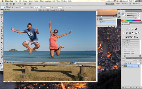 photoshop cs5智能识别去除照片上的人物