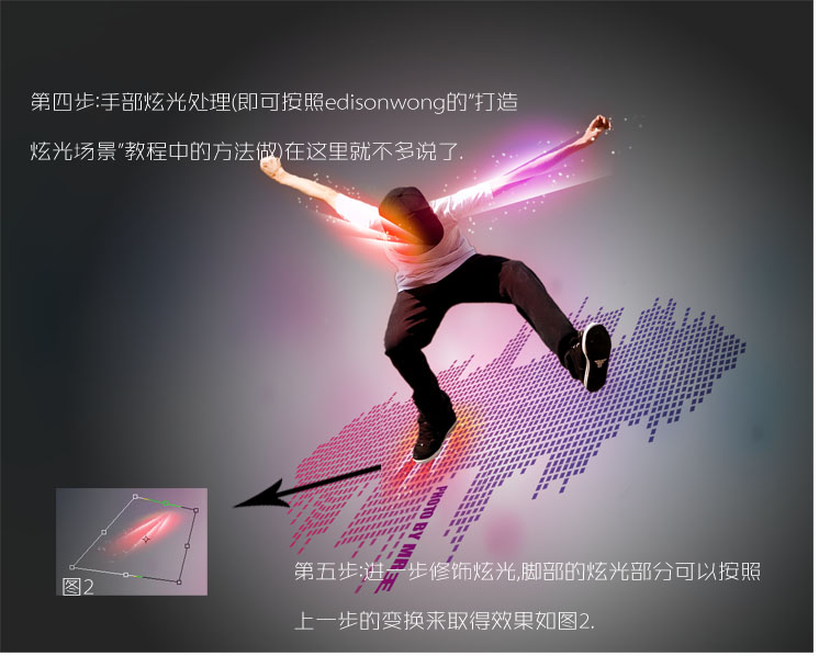 追光者谱子penbeat-标题 PS利用素材简单合成动感音乐炫光舞者海报效果过程