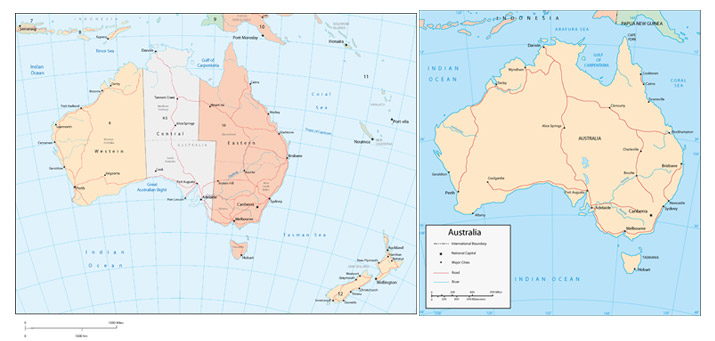 世界各国或地区地图之澳大利亚地图高清素材图片下载图片