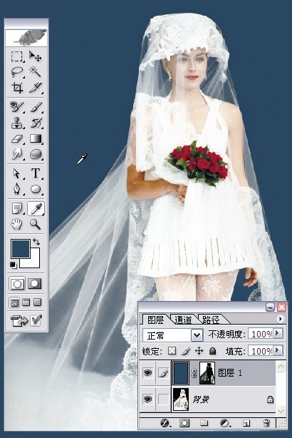 ps通道抠图_ps婚纱通道抠图教程(3)
