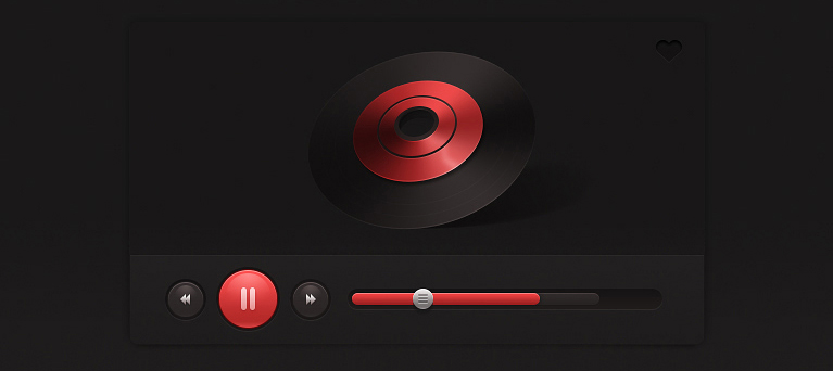PhotoShop简洁大方的质感音乐播放器界面设计教程