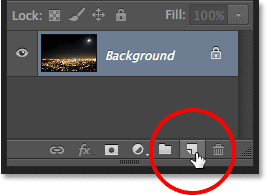 Clicking the New Layer icon in the Layers panel. Image © 2013 <a href='https://www.86ps.com/'><font color=''>Photoshop</font></a> Essentials.com