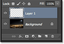 A new blank layer appears in the Layers panel. Image © 2013 <a href='https://www.86ps.com/'><font color=''>Photoshop</font></a> Essentials.com