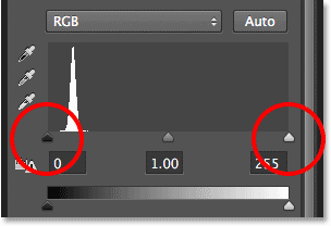 The Properties Panel in <a href='https://www.86ps.com/'><font color=''>Photoshop</font></a> CS6 showing the Levels adjustment layer controls. Image © 2013 <a href='https://www.86ps.com/'><font color=''>Photoshop</font></a> Essentials.com