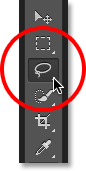 Selecting the Lasso Tool in <a href='https://www.86ps.com/'><font color=''>Photoshop</font></a>. Image © 2013 <a href='https://www.86ps.com/'><font color=''>Photoshop</font></a> Essentials.com