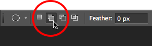 Clicking the Add to Selection icon in the Options Bar in <a href='https://www.86ps.com/'><font color=''>Photoshop</font></a>. Image © 2013 <a href='https://www.86ps.com/'><font color=''>Photoshop</font></a> Essentials.com