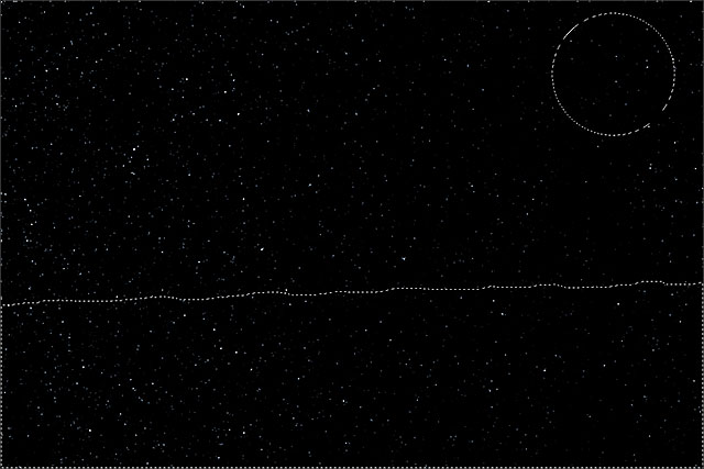 The selection outlines are visible in front of the stars. Image © 2013 <a href='https://www.86ps.com/'><font color=''>Photoshop</font></a> Essentials.com