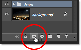 Clicking the Add Layer Mask icon in the Layers panel. Image © 2013 <a href='https://www.86ps.com/'><font color=''>Photoshop</font></a> Essentials.com