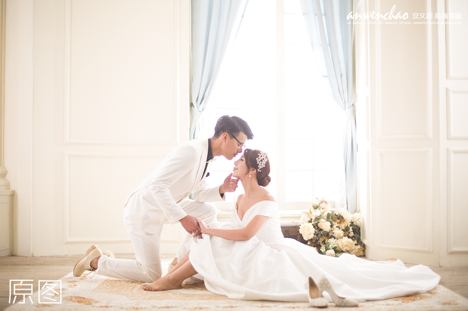 PhotoShop典雅韩式室内婚纱照片后期调色修图