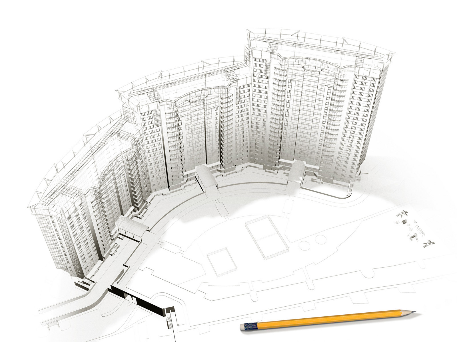 建筑设计图建筑模型高清图片素材专辑2(21P)[