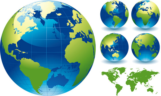 绿色水日地球和世世界地图高清素材图片下载 [中国PhotoShop资源网|PS教程|PSD模板|照片处理|PS素材|背景图片|字体下载|PS笔刷下载]