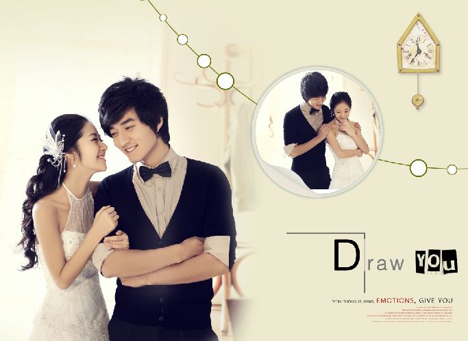 11月最新韩式婚纱相册模版PSD格式{情侣的依