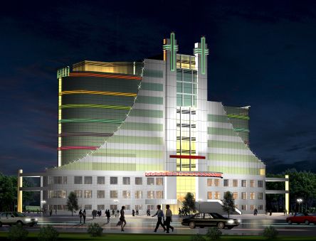 政府大楼建筑效果模板psd素材庄严的政府大楼夜景灯光效果分层模板下载