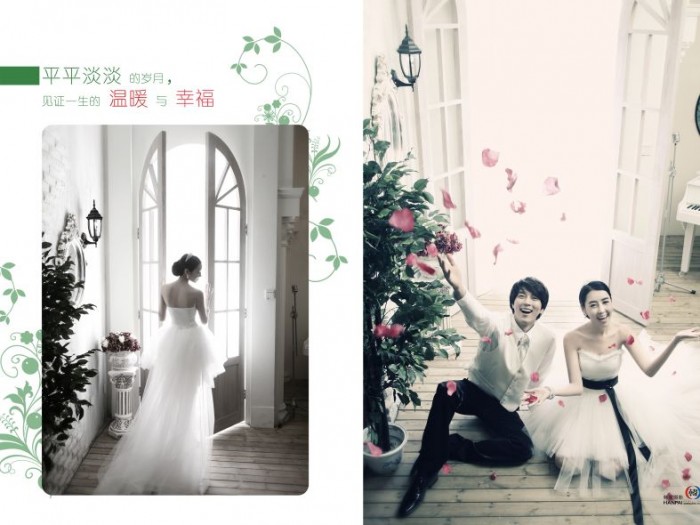 9月更新影楼韩式婚纱相册模板两个人的浪漫系