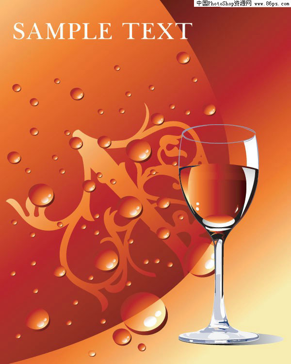 EPS格式红酒与红酒杯矢量素材免费下载 [中国
