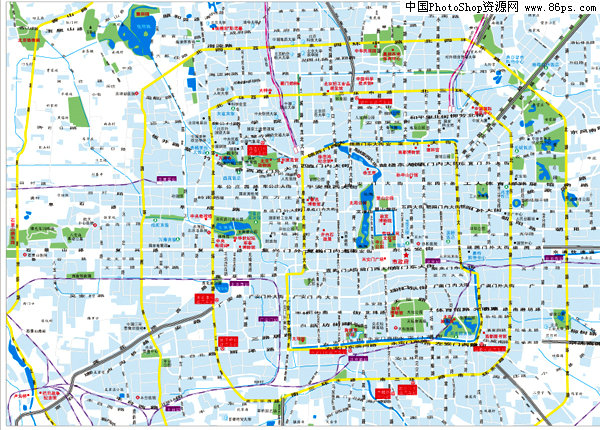 矢量地图,北京地图,北京
