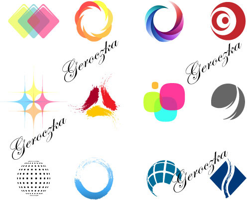 eps素材 简约彩色logo矢量素材,logo,抽象,图案,图形,墨迹,圆,菱形
