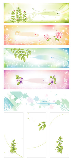 梦幻树叶与花卉