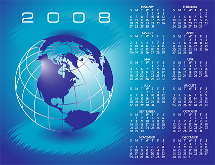2008年全年日历
