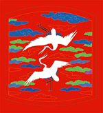 古典吉祥白鹤图矢量素材