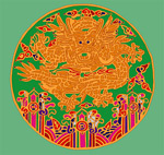 古典圆形龙图案