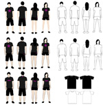 T-Shirt模特矢量