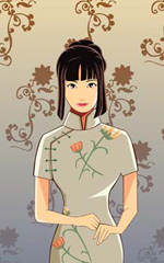 矢量亚洲时尚人物_11