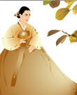 穿韩服的妇人
