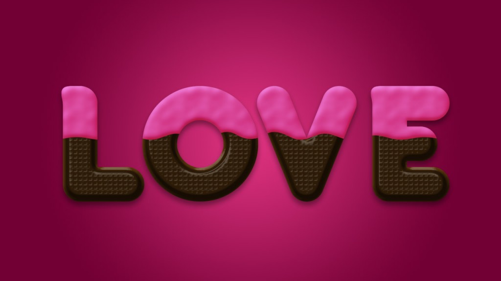 chocolate final 1024x576 Chocolate Text Effect in <a href='https://www.86ps.com/'><font color=''>Photoshop</font></a> for Valentines Day