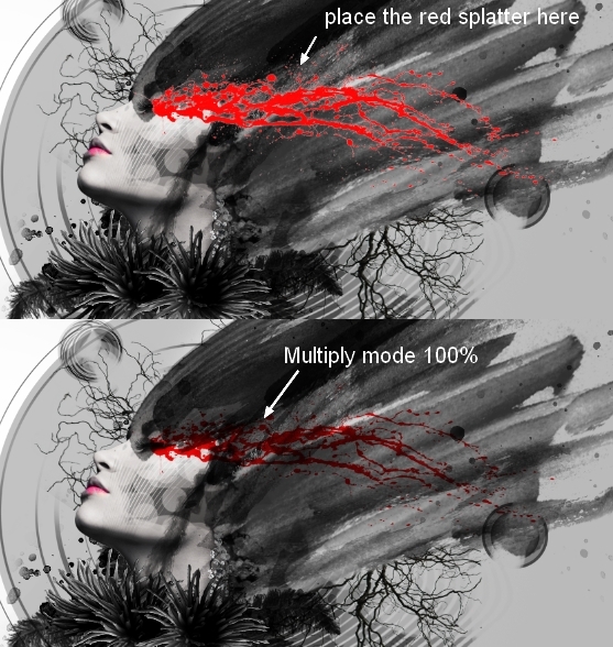 imperfection23 <a href='https://www.86ps.com/'><font color=''>Photoshop</font></a>合成一个泣血的美女