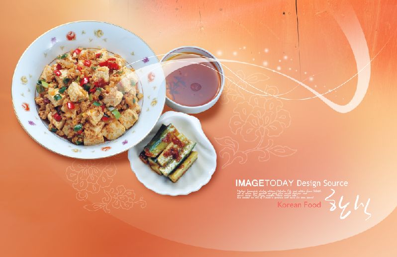 菜谱模板大全内页之麻辣豆腐介绍psd分层格式模板素材