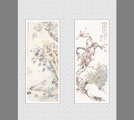 山水画模板psd素材