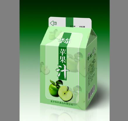 苹果汁包装模板psd素材绿色苹果汁包装效果图模板下载