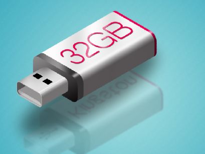 手绘U盘教程模板psd素材逼真的手绘U盘模型psd教程模板