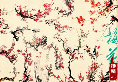 抠好梅花专辑模板psd素材风枝头梅花图片素材模板