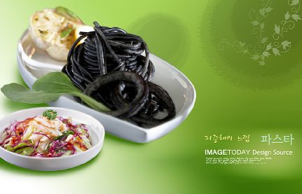 韩国美食模板psd素材四矢量风格韩国美食图片菜谱内页模板(共18P)