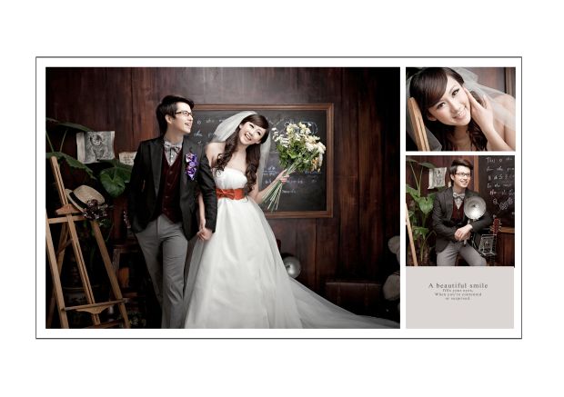 9月更新影楼婚纱写真相册模板恋人时尚系列写真相册PSD模板免费下载三(共6P)