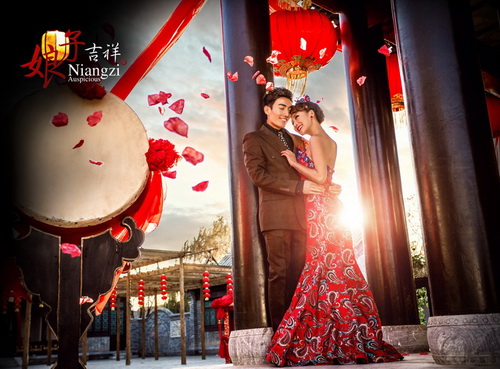 2015年最新古装婚纱相册模板{H336.娘子吉祥}系列12x18寸PSD素材免费下载一(共9P)