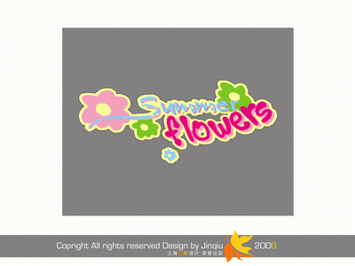 影楼花体艺术字大全-SummerFlower-儿童相册英文艺术字psd模板免费下载(共238P)