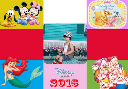 2016年台历模板卡通风格{M052.迪斯尼Baby}系列全套(13P)免费下载封面