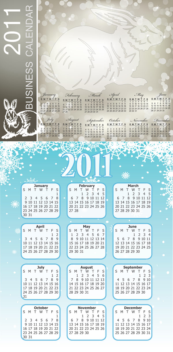 2011年日历模板