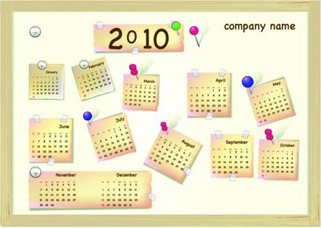 2010年贴纸日历