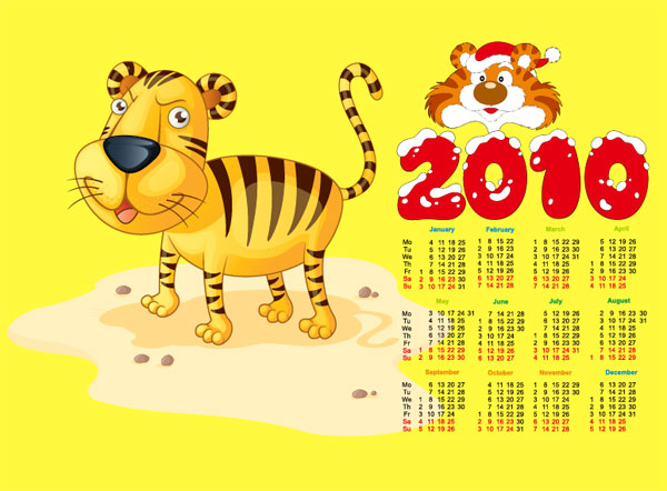 老虎2010日历
