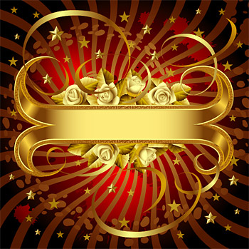 白玫瑰金色banner