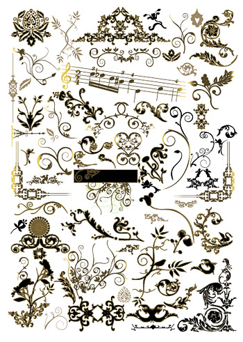 实用金色花纹