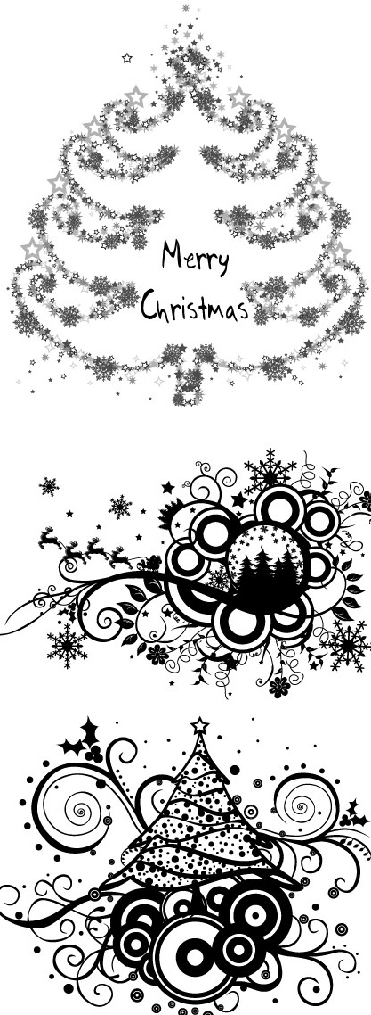 时尚线描花纹