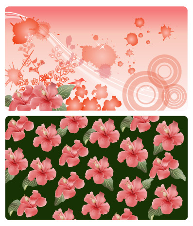 花卉与墨迹