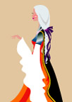 矢量插画美女