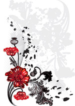 矢量潮流花纹花卉